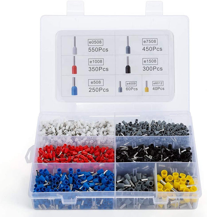 Crimpzange Kabelschuhe Set, 0.25-6mm² selbsteinstellbares Ratschendraht-Crimpwerkzeug mit 2000 stück Aderendhülsen Tool Kit