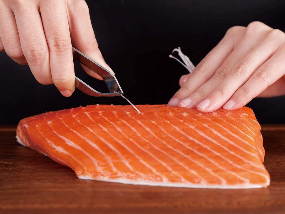 2 Stück Pinzette Edelstahl, Pinzetten Set und Fischgrätenzange - Grätenzange
