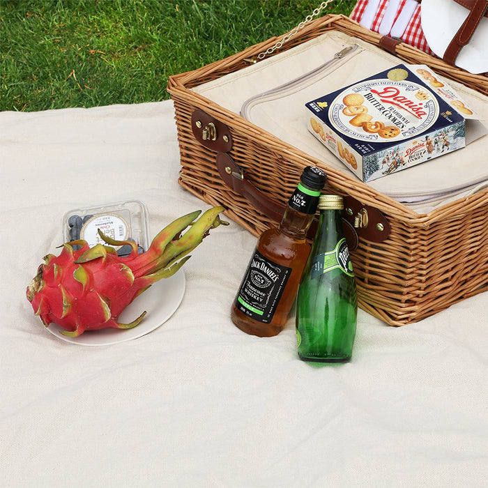 Hängematte, für 2 Personen, 210 x 150 cm, bis 300 kg belastbar, für Terrasse, Balkon, Garten, Outdoor, mit Transportbeutel, Befestigungsgurte, Beige