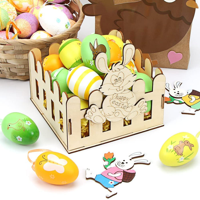 Osternest Kinder, Osterkörbchen, Osterkorb zum befüllen, Osternest mit Hasenmuster, Osterkörbchen zum Befüllen von Geschenken und Snacks