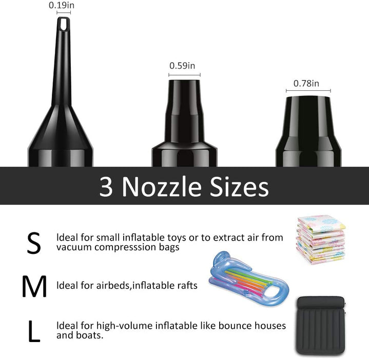 Elektrische Luftpumpe Luftmatratze Elektropumpe 2 in 1 Inflate und Deflate für Bett Pools Boote Floß Luftmatratzen aufblasbares Spielzeug