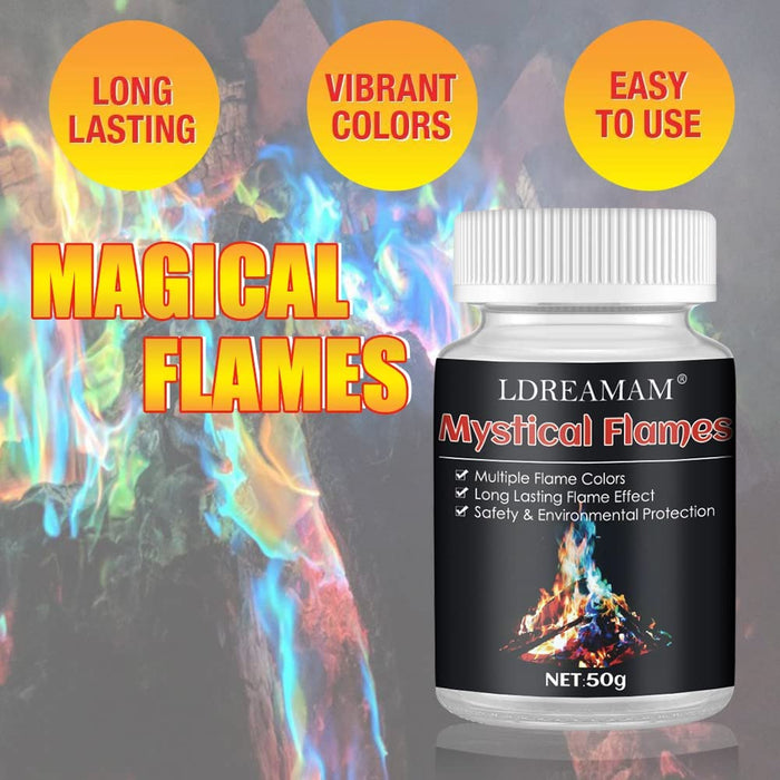 Magic Fire Powder, Magical Flames, Colourful Fire, Magic Flames Fire Colourant, Erstellen Sie eine Vibrant Rainbow Flames, Für Outdoor-Events