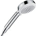 hansgrohe wassersparender Duschkopf, Duschbrause, 4 Strahlarten, Antikalk-Funktion, WeißChrom