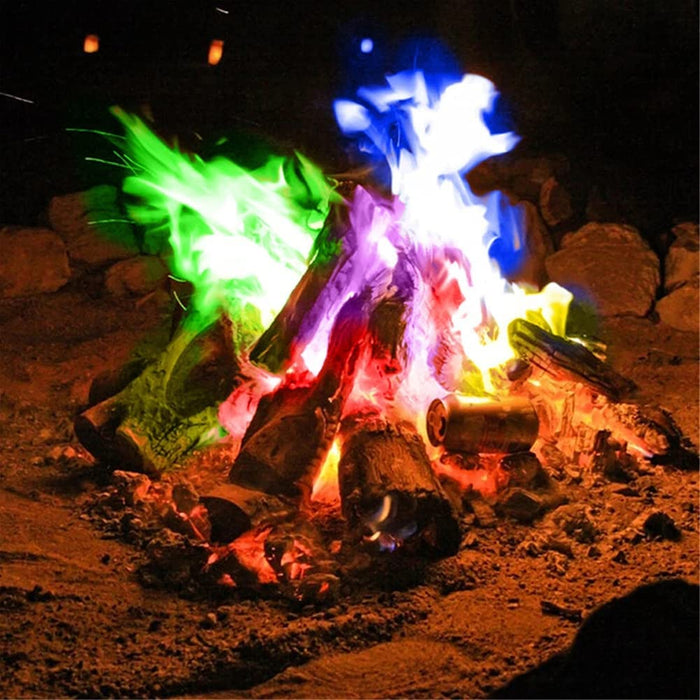 Magic Fire Powder, Magical Flames, Colourful Fire, Magic Flames Fire Colourant, Erstellen Sie eine Vibrant Rainbow Flames, Für Outdoor-Events