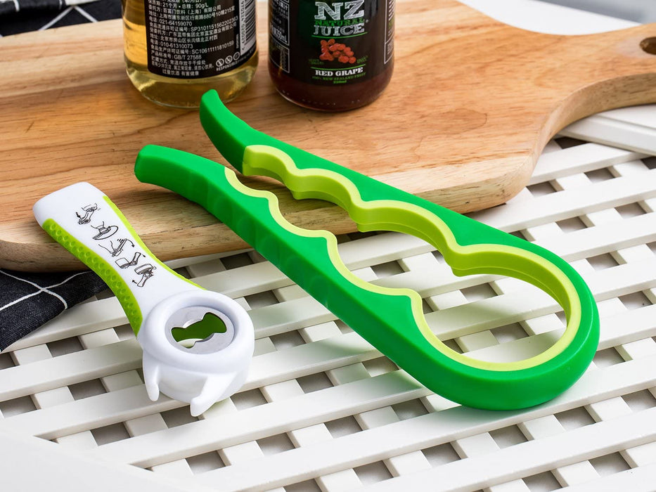 2 Stück Deckelöffner, Glasöffner, Multi-Funktions Dosenöffner und Flaschenöffner Sets für Küche Restaurant Bar Party mit Arbeitsersparnis