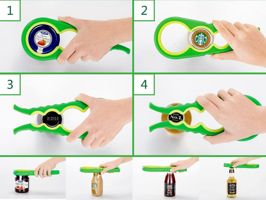 2 Stück Deckelöffner, Glasöffner, Multi-Funktions Dosenöffner und Flaschenöffner Sets für Küche Restaurant Bar Party mit Arbeitsersparnis