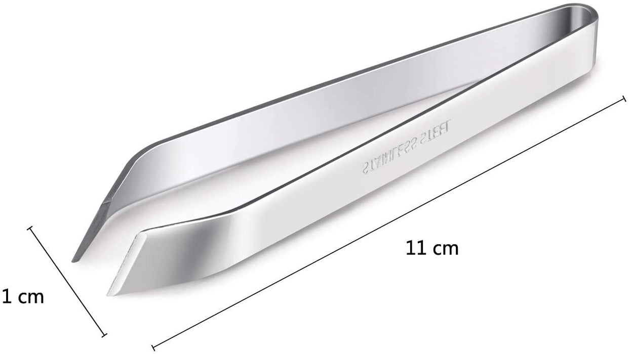2 Stück Pinzette Edelstahl, Pinzetten Set und Fischgrätenzange - Grätenzange