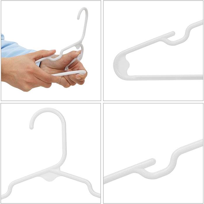 30 Stück Kinder Kleiderbügel, für Babyklamotten/Babykleidung/Kinderkleidung, Premium-Qualität, dünn, platzsparend, starker hochwertiger Kunststoff