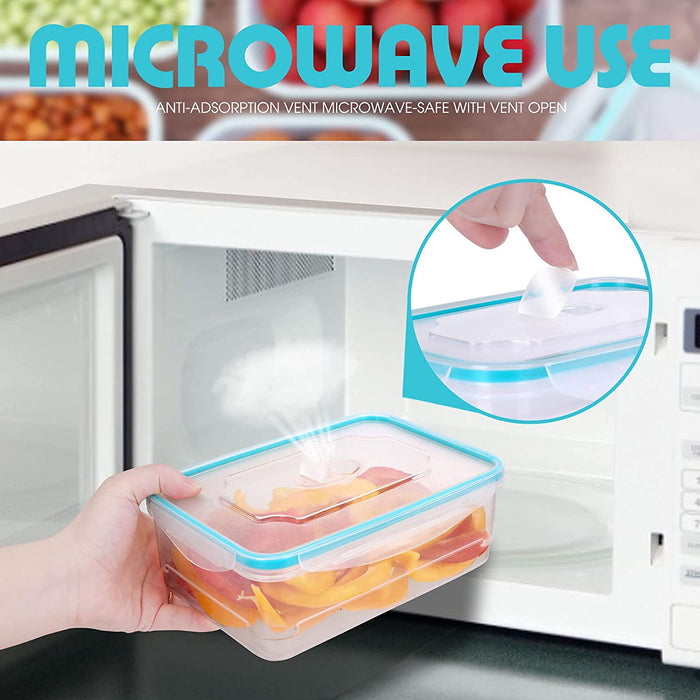 Frischhaltedosen,Leicht Mahlzeit Prep Boxen BPA-Frei - 8 -Teiliges Set (4 Boxen + 4 Deckel) als Vorratsdosen Snackbox oder Brotdose