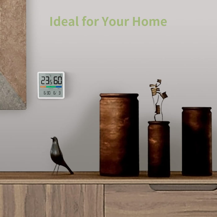Digitales Thermo-Hygrometer, Tragbares Thermometer Hygrometer Innen mit hohen Genauigkeit, Temperatur und Luftfeuchtigkeitsmesser, Raumklimakontrolle