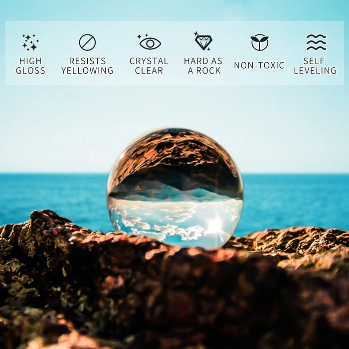 Epoxidharz 500ml/18.5oz Glasklar Epoxidharz für Guss und Beschichtung, Transparentes 1: 1 Verhältnis für Holz, Schmuckherstellung, Malerei