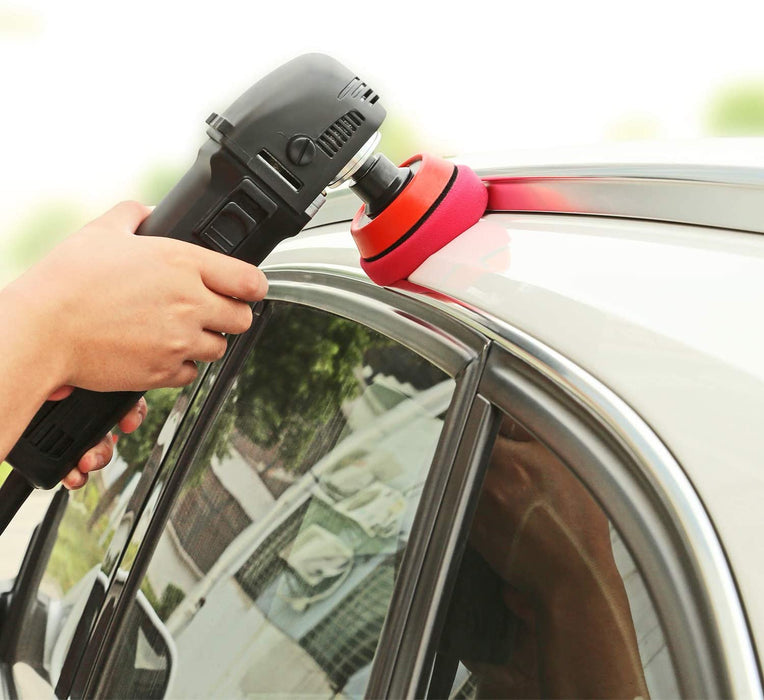 Mini Poliermaschine, SPTA 780W Polierer mit 6 Variable Geschwindigkeit, Seitengriff, 25/50/80mm Polierteller/Polierschwamm/Wollscheibe/Schleifpapier