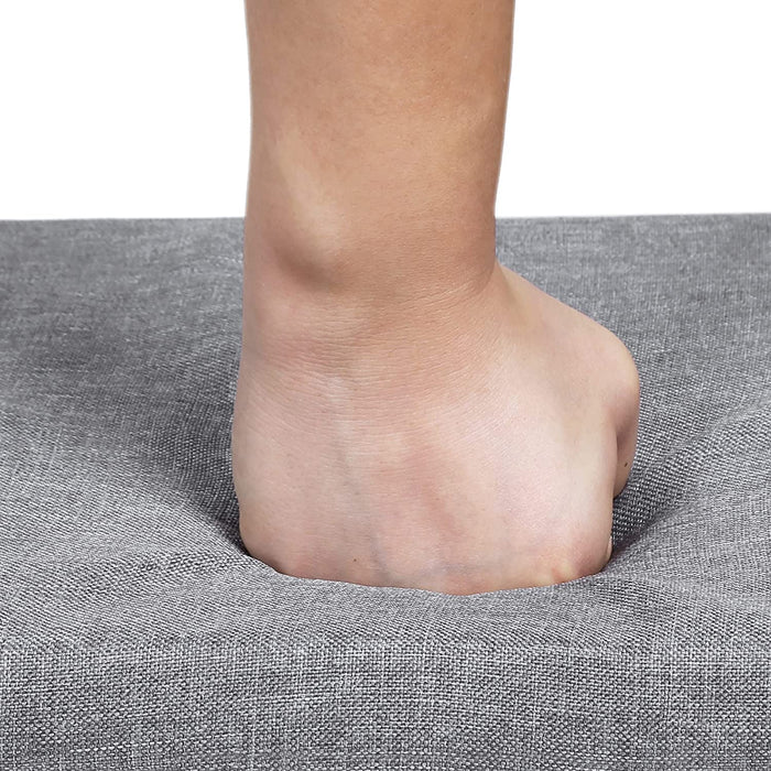 Schuhbank, Schuhregal, Schuhaufbewahrung, Sitzbank, 10 Fächer, mit Polsterung, für den Eingangsbereich, Flur, Schlafzimmer, 104 x 30 x 48 cm, weiß