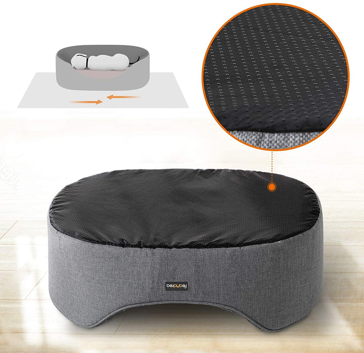 Hundebett, Hundekorb, Wendekissen, 73 x 60 x 27 cm, grau