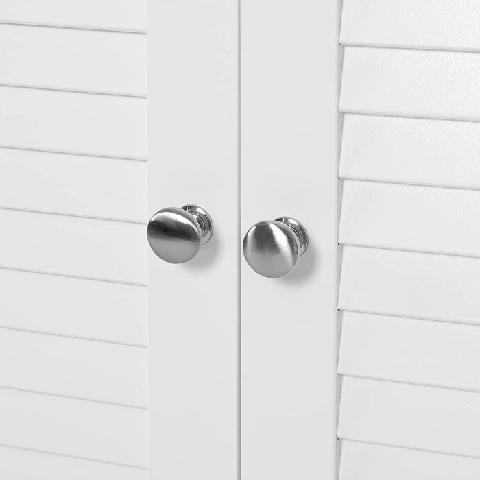 Badezimmerschrank, Badschrank, freistehender Küchenschrank, Aufbewahrungsregal, mit 2 Türen, weiß