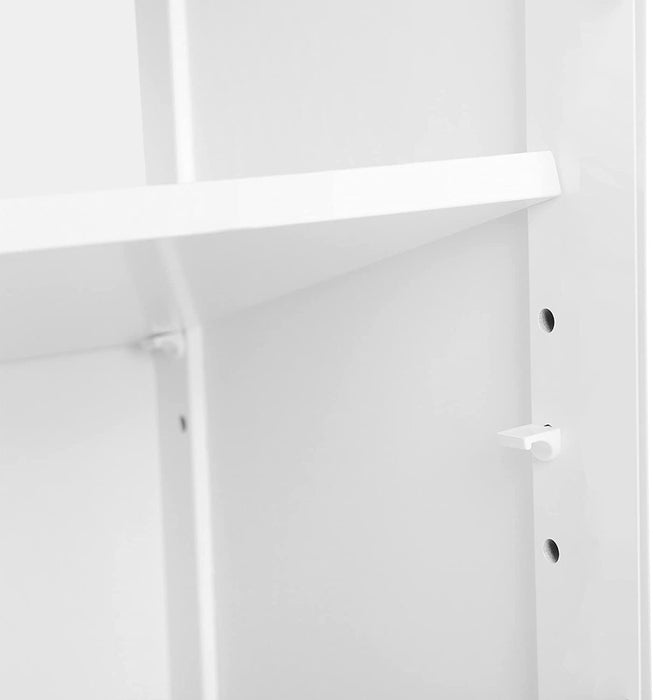 Badezimmerschrank, Badschrank, freistehender Küchenschrank, Aufbewahrungsregal, mit 2 Türen, weiß