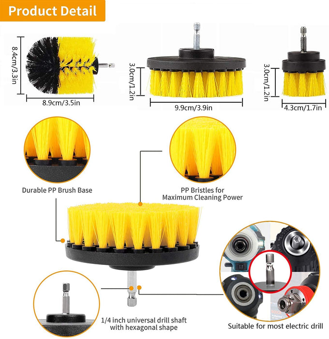 Auto Reinigung Pinsel Set, 14 Pcs Auto Detail Reinigungsbürsten Set Detailing Autobürste für die Detailreinigung des on Autos Innenraums, Außen, Motor