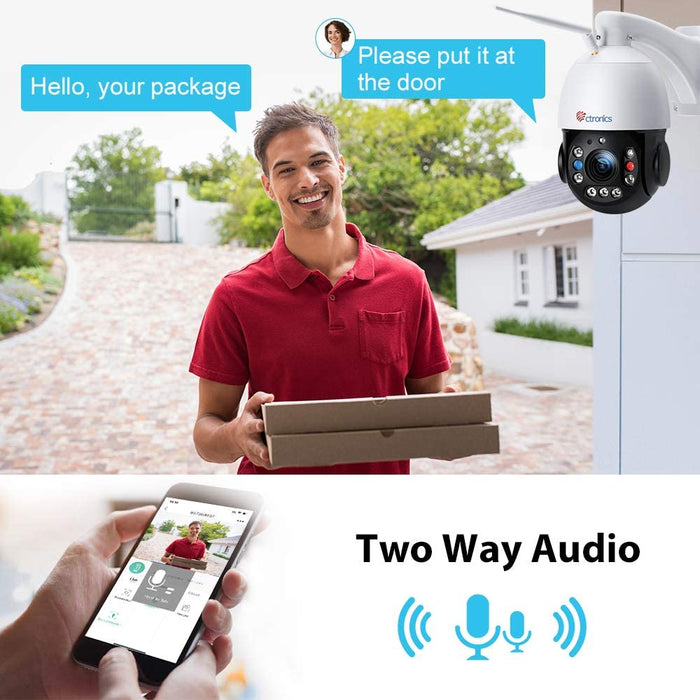 30X Optical Zoom 5MP PTZ Überwachungskamera Aussen, WLAN IP Dome Kamera Outdoor, Menschliche Erkennung, Automatische Verfolgung, 150M Nachtsicht