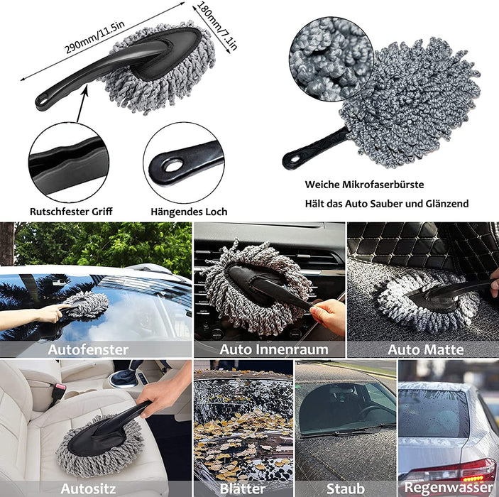 6er Auto Felgenbürste Alufelgen Set, Auto Reinigungsbürste Kit mit  Mikrofaser Felgen Reinigung Bürste Reifenbürste Waschhandschuh  Reinigungstücher Car
