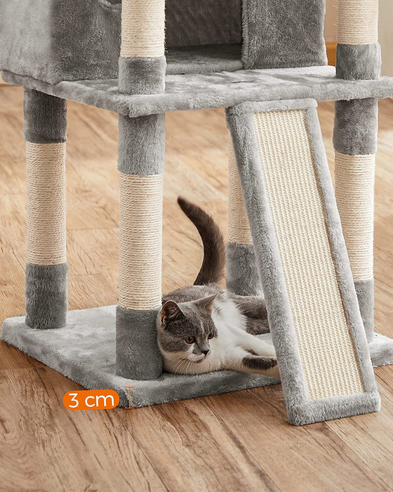 Kratzbaum, XXL Katzenbaum, 172 cm, hellgrau