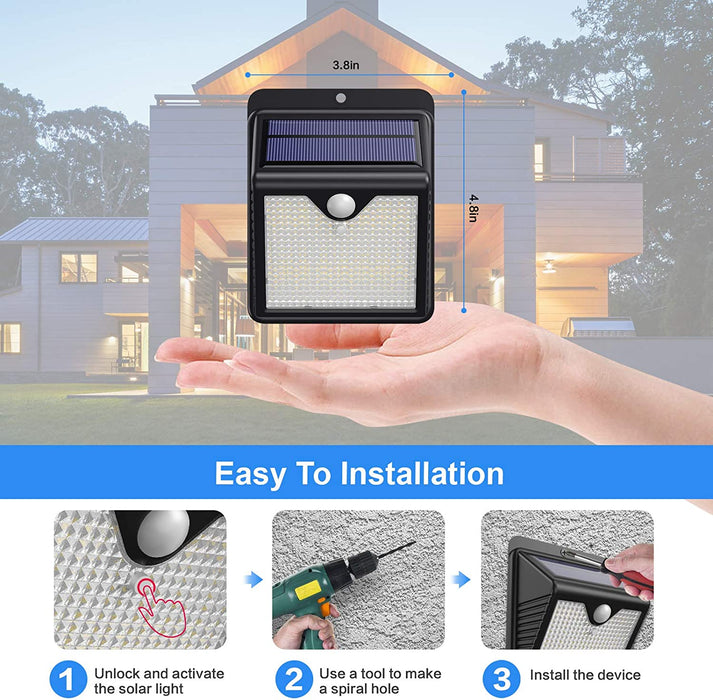【6 Stück/150 LED】 Solarlampen für Außen, Feob Solarlampe Bewegungsmelder Solarleuchte Sicherheitsleuchten - Powerful - Wasserdicht