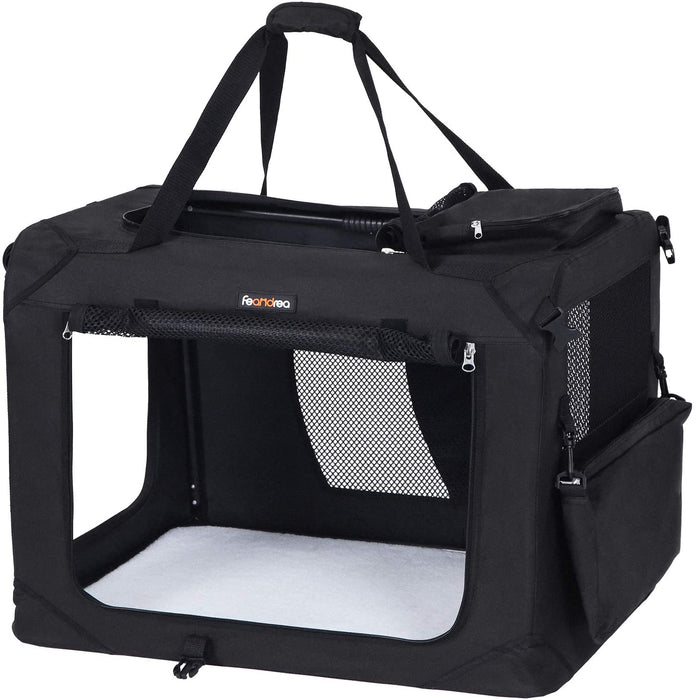 Hundebox, Hundetasche, faltbar, 50 x 35 x 35 cm, schwarz