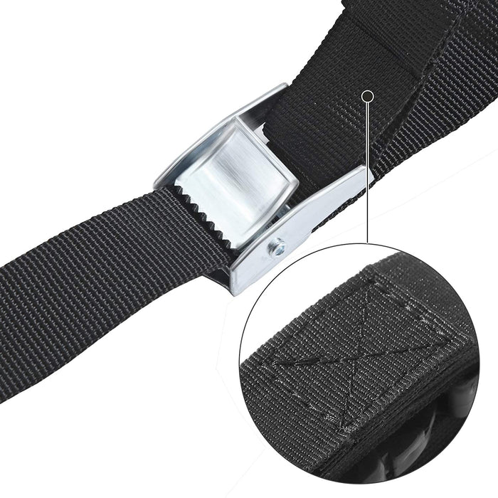 Bodenanker für Trampoline, Spiral-Bodenverankerung, Set aus Erdankern aus verzinktem Eisen und Polyester-Gurten mit Stahl-Schnallen