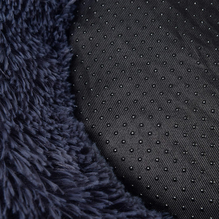 Hundebett, Katzenbett, weicher Plüsch, 60 cm, dunkelgrau