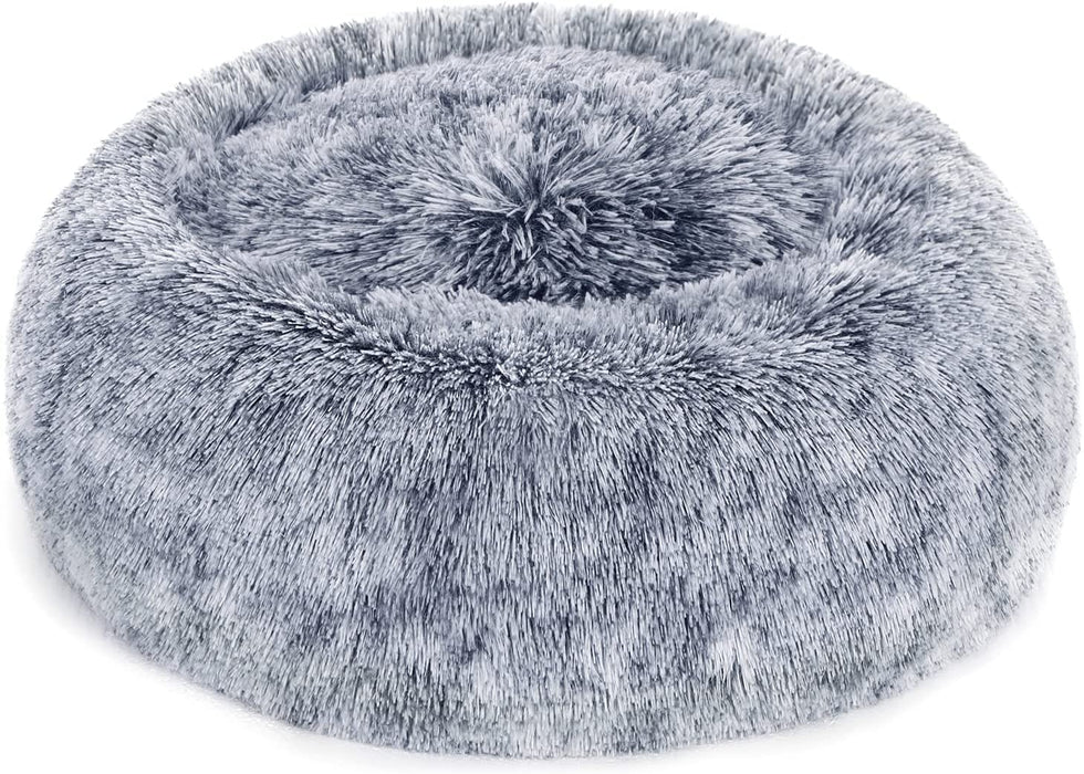 Hundebett, Katzenbett, weiche PV-Samtoberfläche, 60 cm, grau