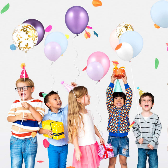 168 Stück Luftballons Meerjungfrau Einhorn Geburtstagsdeko Kindergeburtstag für Mädchen Latex Ballons Bunt Konfetti Rosa Lila für Babyparty Hochzeit