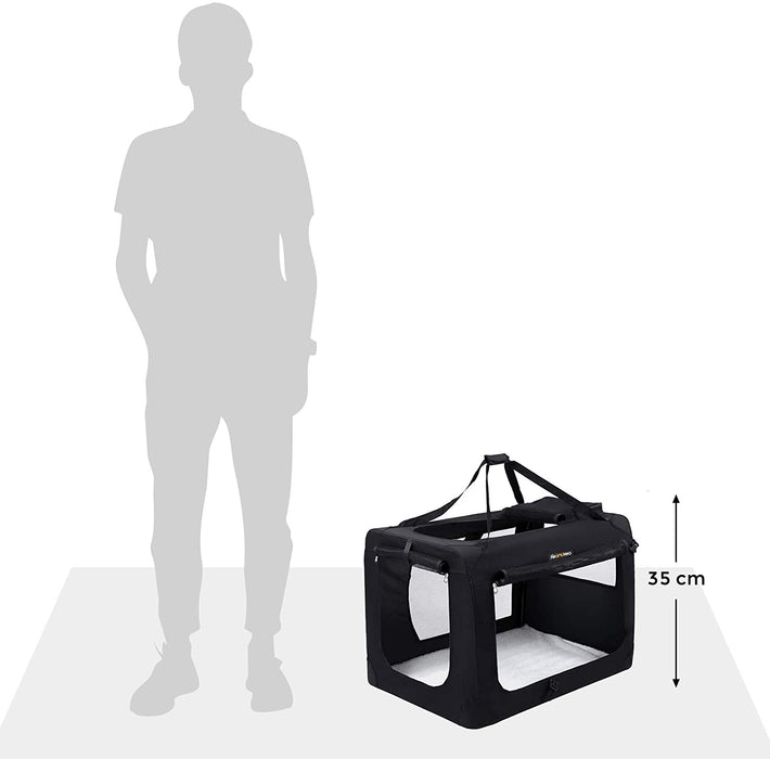 Hundebox, Hundetasche, faltbar, 50 x 35 x 35 cm, schwarz