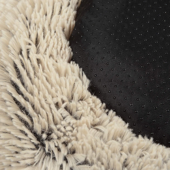 Hundebett, Katzenbett, weicher Plüsch, 50 cm, Khaki