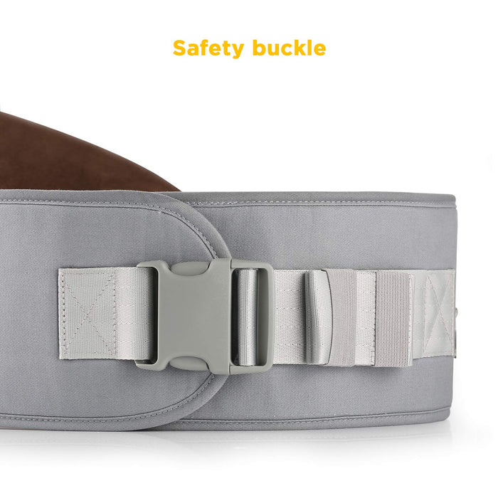 Baby Hüftsitz Leichte Taille Hocker 4 Tragepositionen für Kinder 0-36 Monate Neugeborenes - Grau