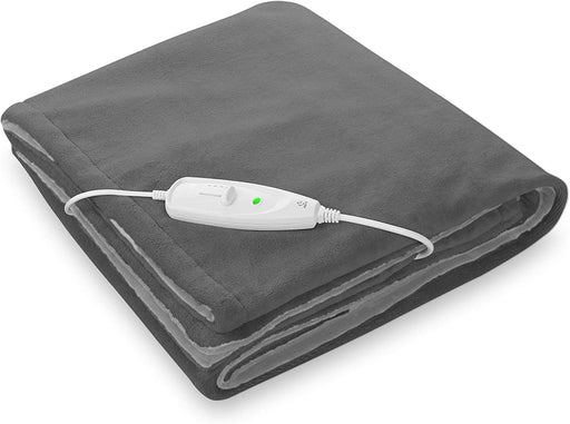 Medisana Kuschelheizdecke, waschbar, Kuscheldecke mit Abschaltautomatik, 4 Temperaturstufen, 180 x 130 cm, 2-farbig Wendeoptik, grau/dunkelgrau