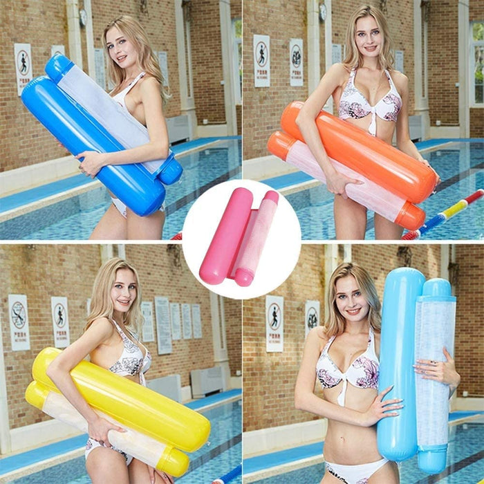 Sinwind Aufblasbares Schwimmbett, Wasser-Hängematte 4-in-1Loungesessel Pool Lounge luftmatratze Pool aufblasbare hängematte Pool aufblasbare hängematte für Erwachsene und Kinder (pink)