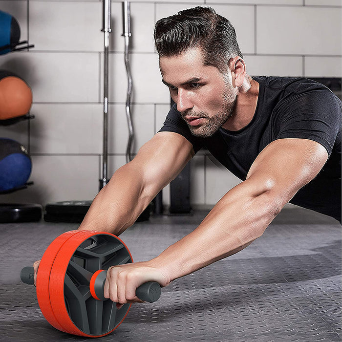 Bauchroller, Bauchtrainer ab Roller, Bauchmuskeltrainer ab Wheel Set mit Kniematte, Bauchmuskeltraining Kits für Männer und Frauen, Abdominal Roller