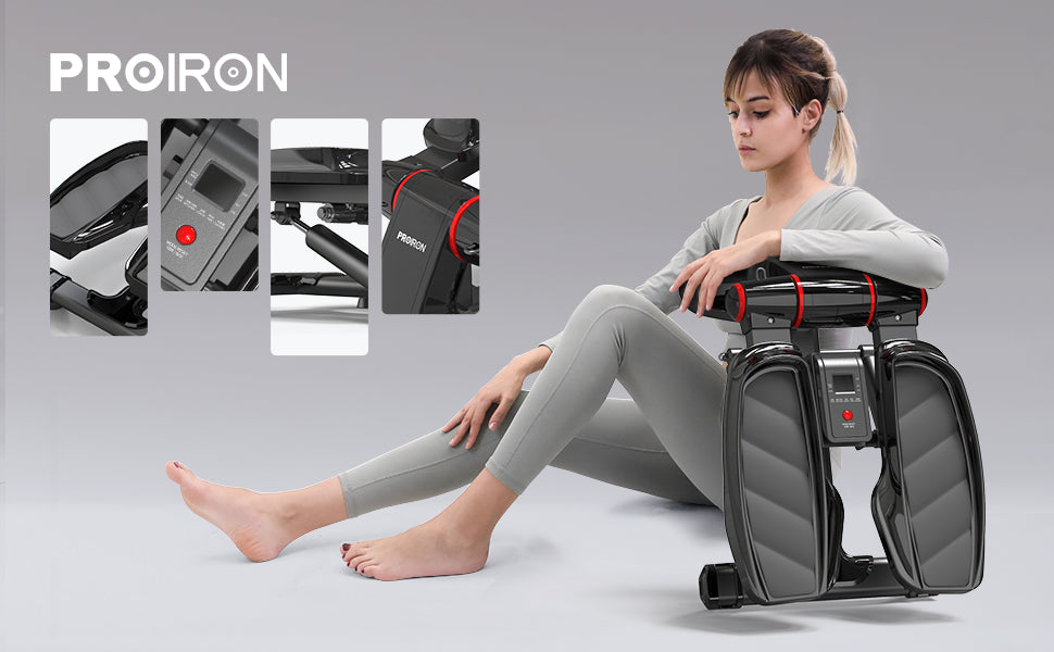 Stepper für Zuhause, Up-Down-Stepper mit Display für Bein- und Po-Training, Größeres Pedal Stepper Nutzergewicht bis 120kg