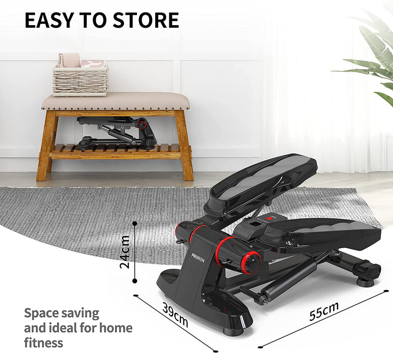 Stepper für Zuhause, Up-Down-Stepper mit Display für Bein- und Po-Training, Größeres Pedal Stepper Nutzergewicht bis 120kg