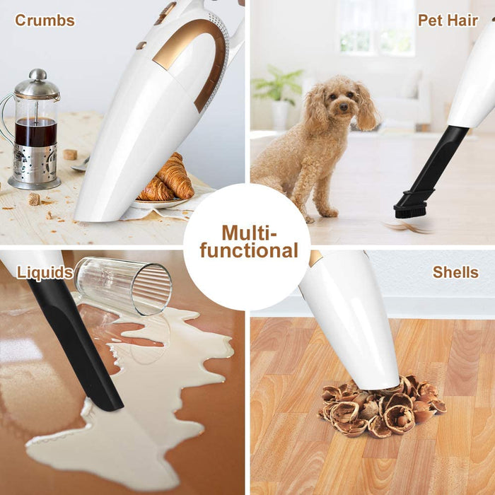 Handstaubsauger USB C Beutellos Mini Handsauger Akku Nass&Trocken Autosauger 8000PA Akkustaubsauger Schnellaufladung für Zuhause, Auto...