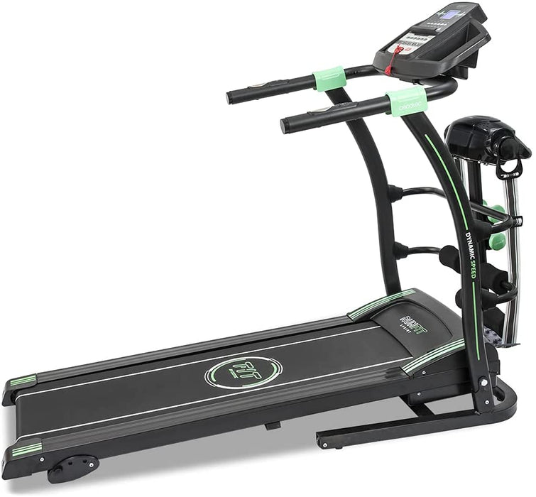 Laufband mit einem vibrierenden Massagegurt Hometrainer - Sport ohne Fitnessstudio - Heimtrainer Laufband  Pulsmesser und LED-Display 14 km/h klappbar