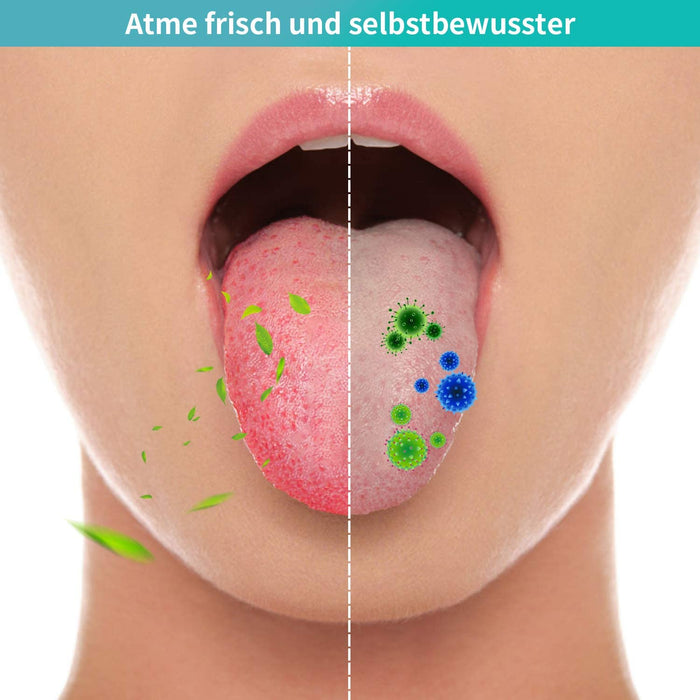 Zungenreiniger Schaber, BOENFU 3er Pack Edelstahl Metall Zungenschaber, aus Edelstahl gegen Mundgeruch und für Frischer Atem mit Etui für Mundpflege