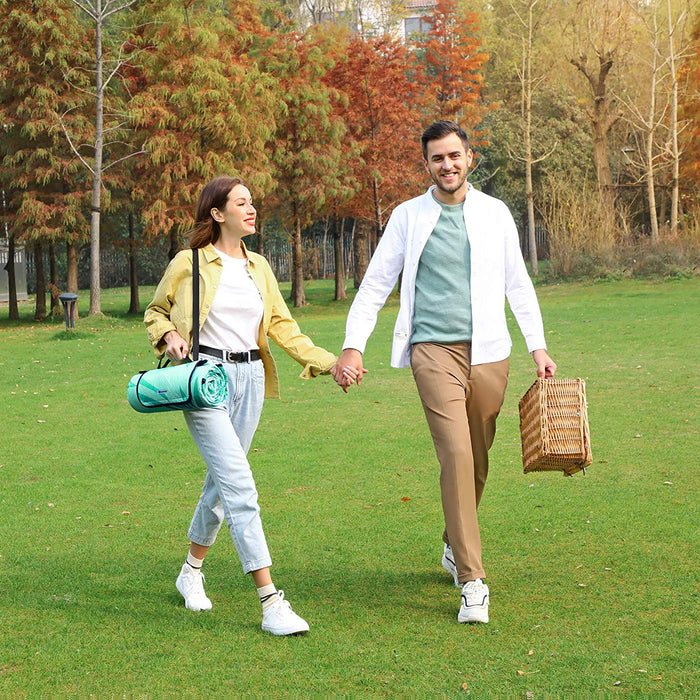 Picknickdecke, 150 x 200 cm große Stranddecke, Campingdecke, wasserdichte Unterseite, maschinenwaschbar, faltbar, für Garten, Park, Strand, Camping