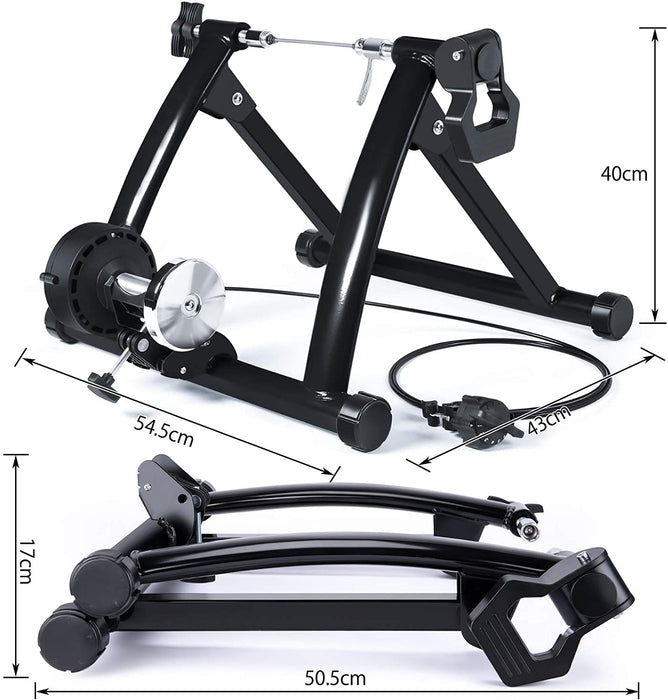 Fahrrad Rollentrainer, Bike Trainer mit Schnellspanner Vorderradunterlage Radtrainer für 26-29 Zoll Fahrradtraining Fahrradfahren Zuhause Indoor