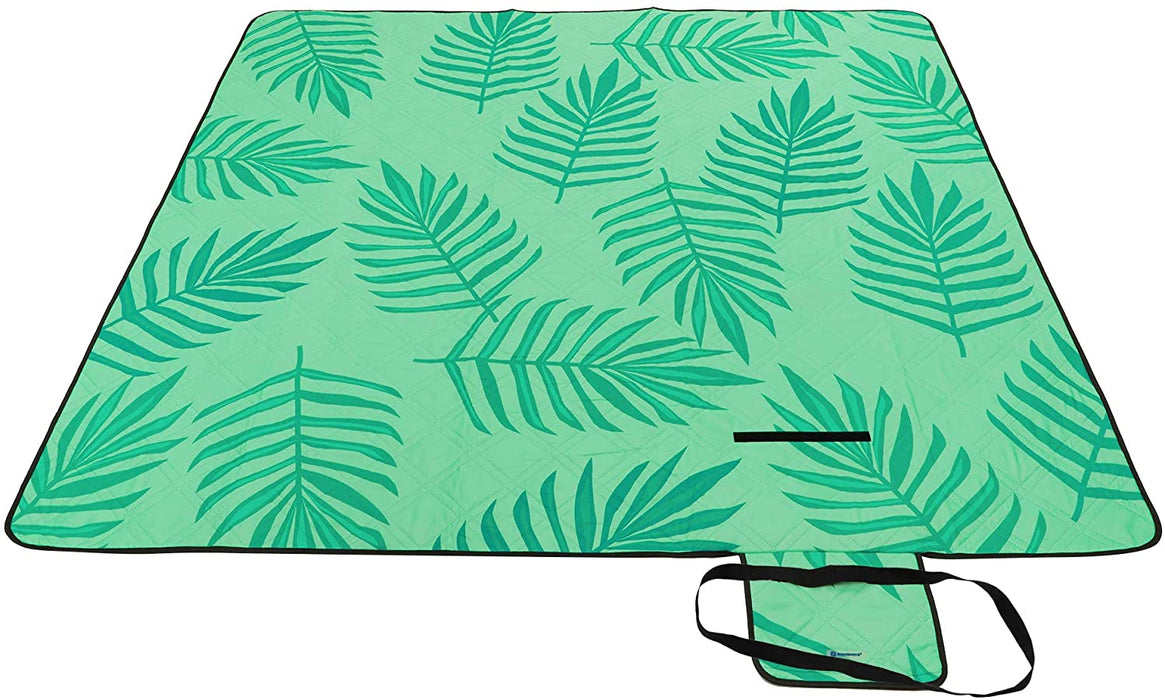 Picknickdecke, 200 x 200 cm große Stranddecke, Campingdecke, wasserdichte Unterseite, maschinenwaschbar, faltbar, für Garten, Park, Strand, Camping