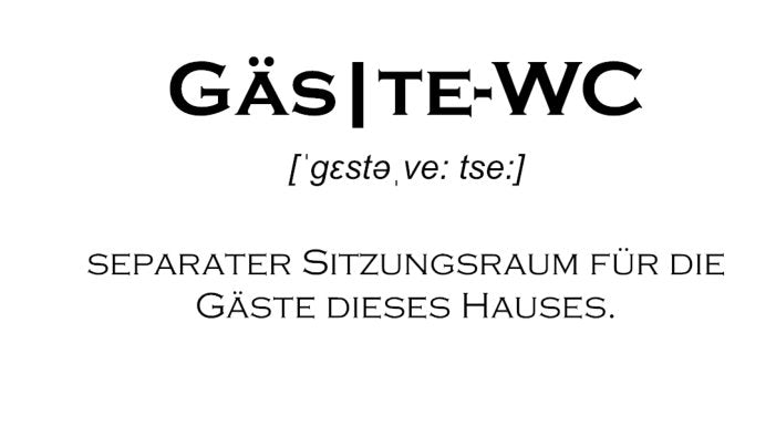 Gäste Toiletten Aufkleber - 23x16 cm Tür Aufkleber Toilette WC Aufkleber Gäste WC - Unisex Tür - Sticker für Toilette