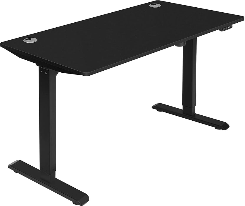 Höhenverstellbarer Schreibtisch elektrisch, Tischgestell, Schreibtischständer mit Motor, stufenlos verstellbar, 140 x 70 x (73-114) cm, Stahl schwarz