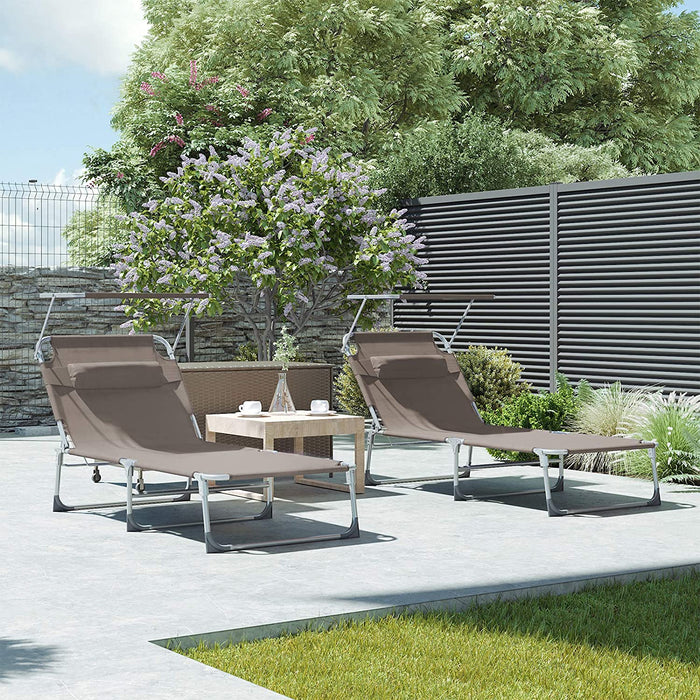 Sonnenliege, Liegestuhl, Gartenliege, extra groß, 71 x 200 x 38 cm, bis 150 kg belastbar, mit Kopfstütze und Sonnendach, Rückenlehne verstellbar
