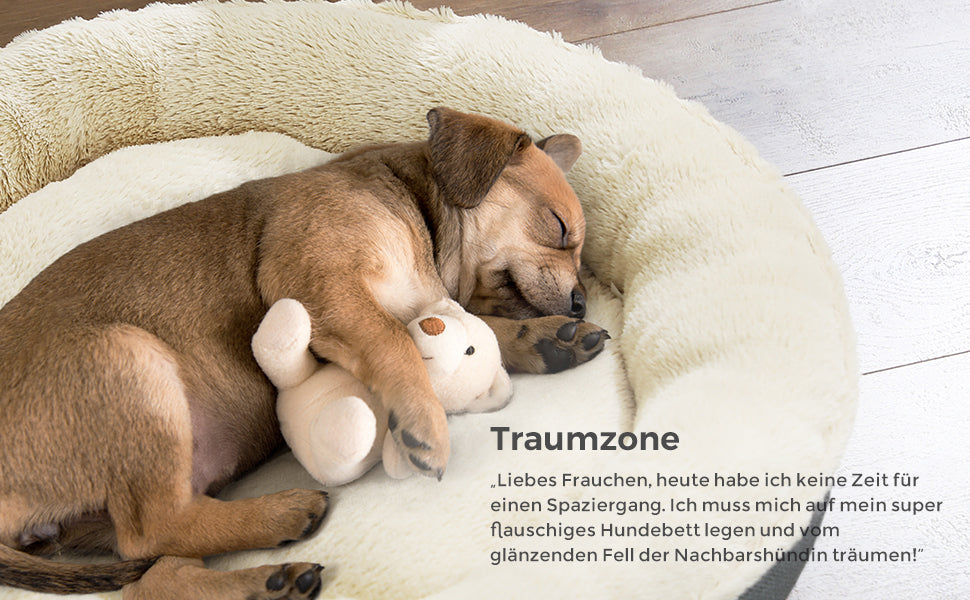 Hundebett, Hundekorb, Katzenbett, Donut, Ø 55 cm, dunkelgrau