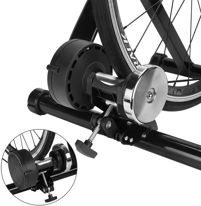 Fahrrad Rollentrainer, Bike Trainer mit Schnellspanner Vorderradunterlage Radtrainer für 26-29 Zoll Fahrradtraining Fahrradfahren Zuhause Indoor