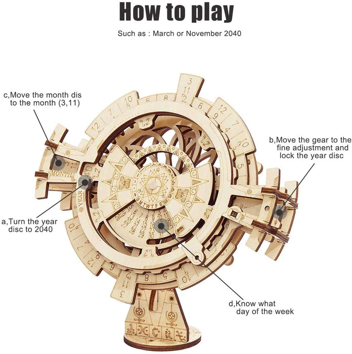 Perpetual Calendar-3D-Holzbausatz / Mechanische Modelle / Modellbau Mechanische Modellbau Kits Für Jugendliche und Erwachsene